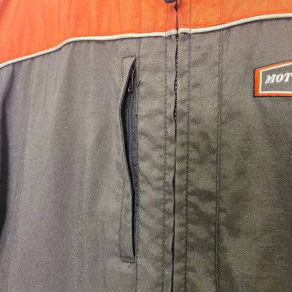 Harley Davidson 2008 Jacket Size Medium Orange Black Long Sleeve Lightweight - Picture 6 of 16